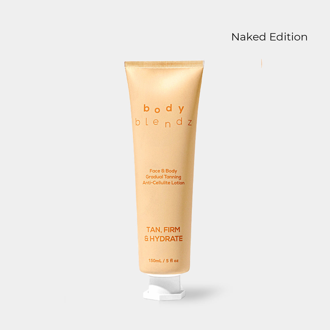 BodyBlendz gradual tanning anti-cellulite lotion Naked Edition for face and body, helps tan, firm and hydrate skin with a natural glow